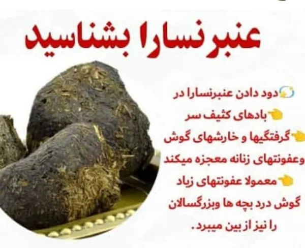 خرید عنبر نسارا پشکل الاغ ماده برای دود کردن برای سینوزیت سرماخوردگی عفونت رحم